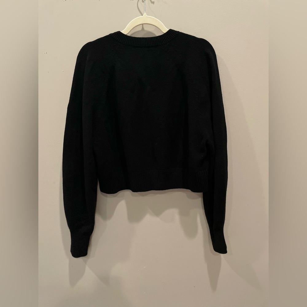 COS Black Cardigan Sweater with Blouson Sleeves NWOT - Picture 6 of 13